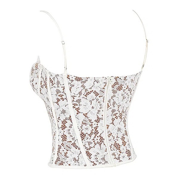 House of CB ‘Mila’ Ivory Lace underwired woven corset NWOT - Picture 6 of 10